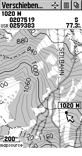 Garmin MapSource TOPO Deutschland, eTrex Vista, Beispiel 2